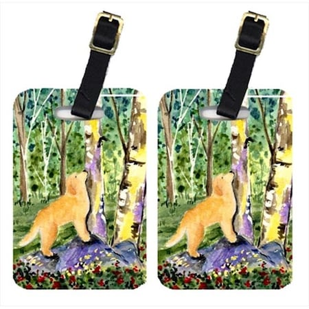 Carolines Treasures Carolines Treasures SS8887BT Golden Retriever Luggage Tag - Pair 2; 4 x 2.75 In. SS8887BT